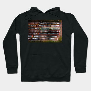 Night aerial view of tram depot Hoodie